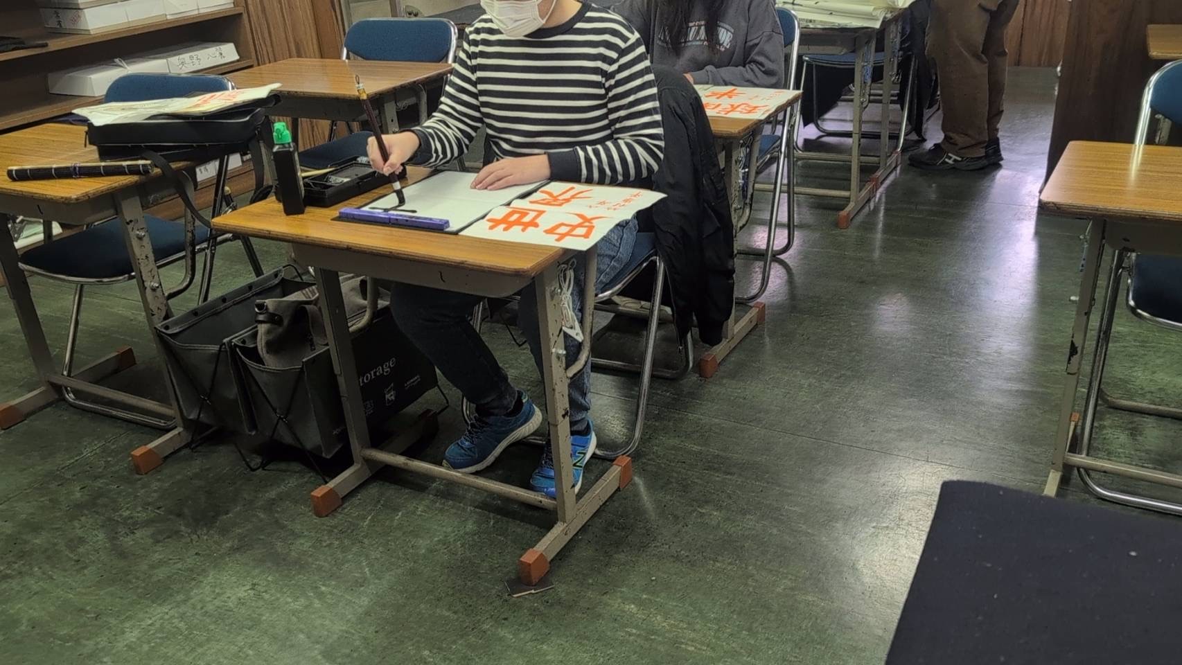 松本書道会八王子台町教室書道風景